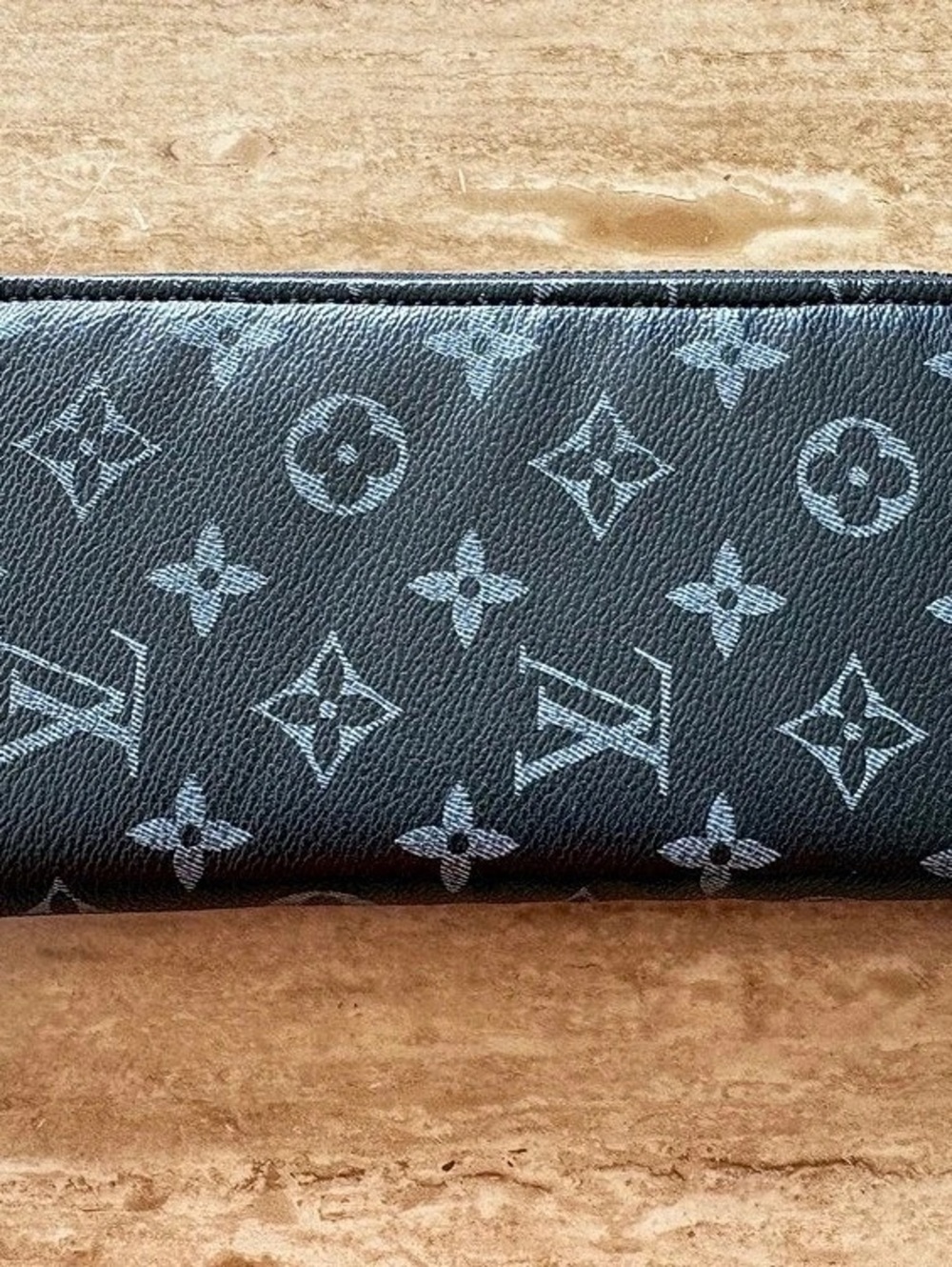 Women’s Inspired Monogram Wallet in Black & Gray